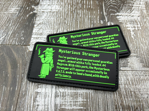 "Mysterious Stranger" PVC Patch (bin 68)