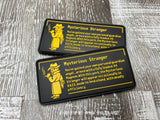 "Mysterious Stranger" PVC Patch (bin 68)