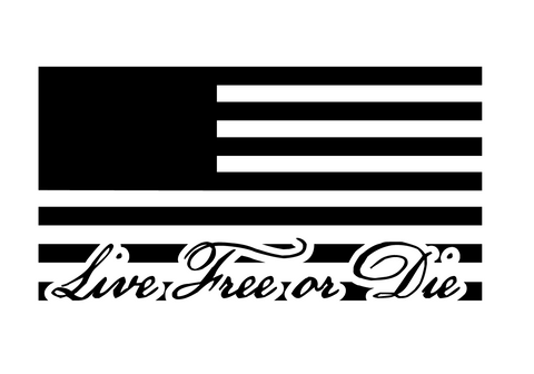 "Live Free or Die" Flag Decal