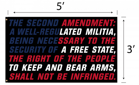 "Second Amendment" 3'x5' Polyester Flag
