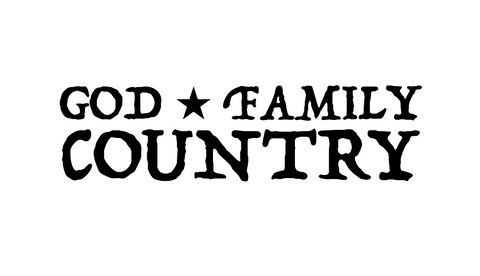7" God, Family & Country decal