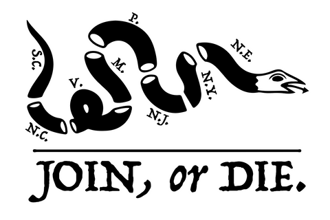 "Join or Die" Decal