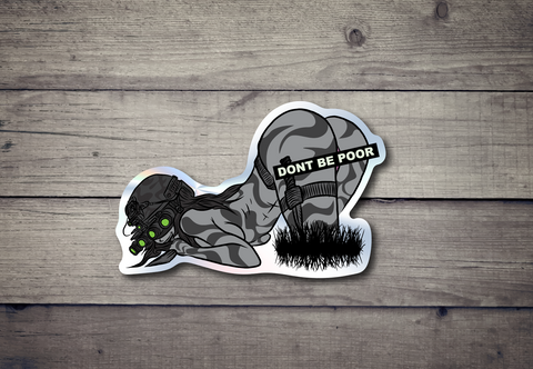 DBP v.2 Holographic - Sticker don't be poor
