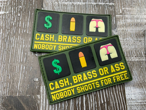 “Brass, Cash or Ass” PVC Patch (bin 78)